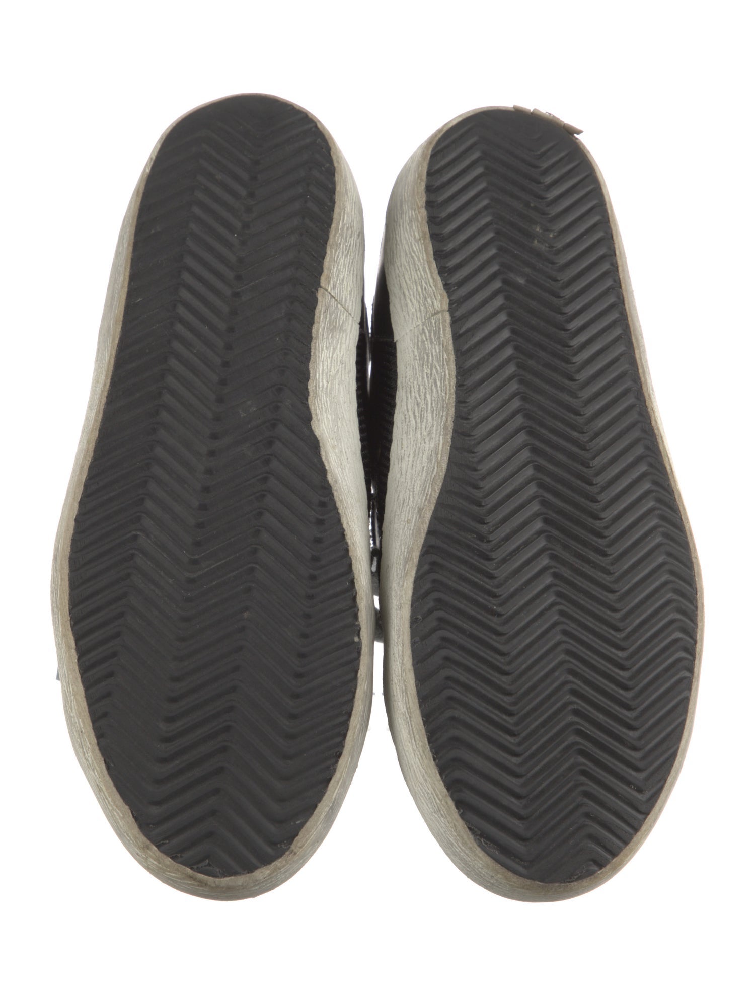 Golden Goose Leather Glitter Accents Sneakers